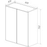 Шкаф LEMARK VEON 60 см подвесной, 2-х дверный, белый глянец LM01V60SH