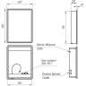 Шкаф зеркальный LEMARK ELEMENT 60х80 см 1 дверный, петли справа, с подсветкой, с розеткой, белый глянец LM60ZS-E