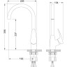Смеситель LEMARK LINARA LM0405PGR для кухни с высоким поворотным изливом, жасмин LM0405PJS