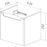 Тумба LEMARK BUNO MINI 45 см под раковину, подвесная,1 ящик, белый глянец LM05BM45T